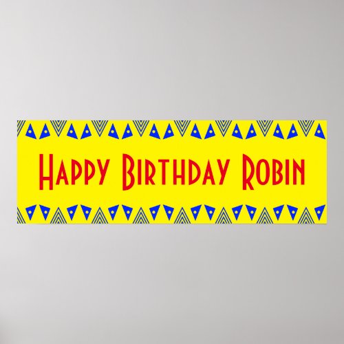 PERSONALIZED Birthday Banner Poster