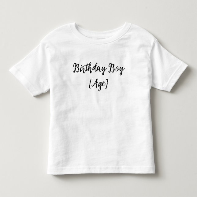 Personalized Birthday Boy Toddler – Custom Age T-shirt (Front)