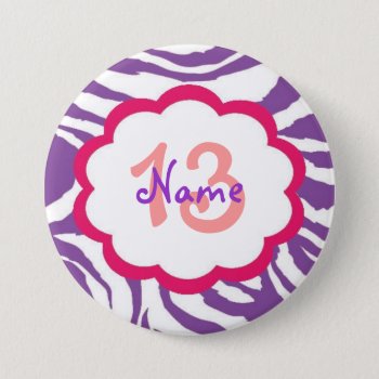 Personalized Birthday Button by jgh96sbc at Zazzle