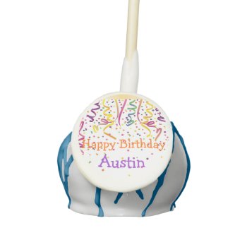 Personalized Birthday Cake Pop Favors Templates by Dmargie1029 at Zazzle