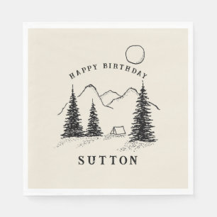 Personalized Birthday Camping Napkins