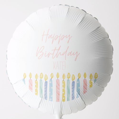 Personalized Birthday Candles Balloon