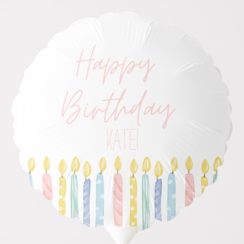 Personalized Birthday Candles Balloon