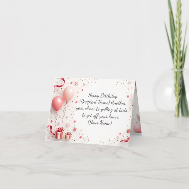 Personalized Birthday Card - Custom Name (Front)