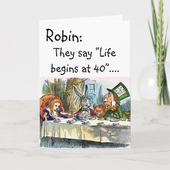 Personalized birthday card for anyone over 40! (Front)