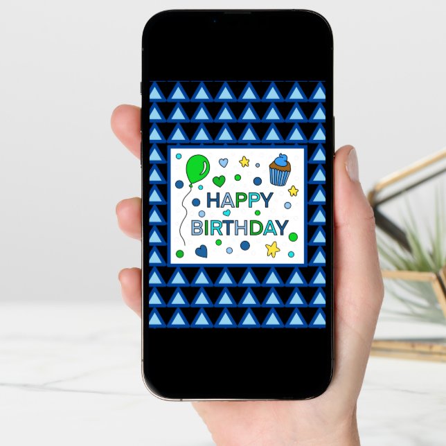 Personalized Birthday Card for Nephew (Front Digital)