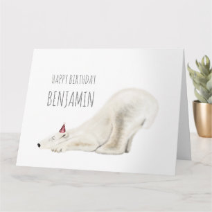 Personalized Birthday Card - Sleepy Polar Bear