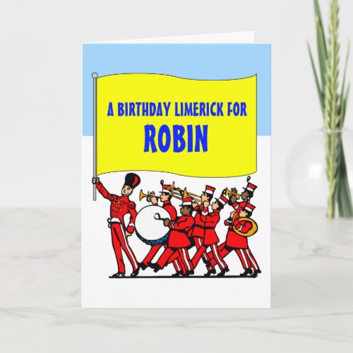 PERSONALIZED Birthday Card with Birthday limerick