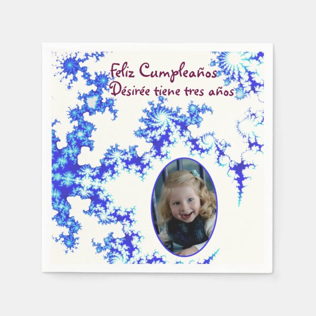 Personalized Birthday Cocktail Napkins - Spanish (Front)