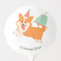 Personalized Birthday Corgi Balloon
