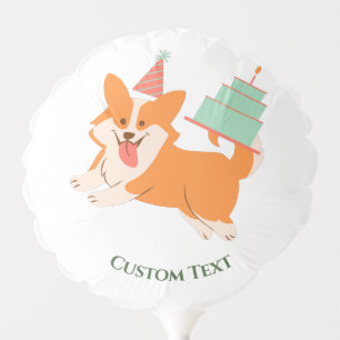 Personalized Birthday Corgi Balloon
