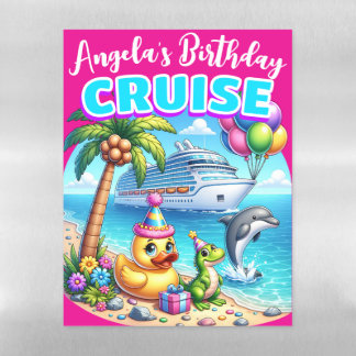 Personalized Birthday Cruise Cabin Door Magnetic Dry Erase Sheet
