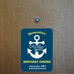 Personalized Birthday Cruise Squad Anchor Magnet<br><div class="desc">This design was created though digital art. It may be personalized in the area provided or customizing by choosing the click to customize further option and changing the name, initials or words. You may also change the text color and style or delete the text for an image only design. Contact...</div>