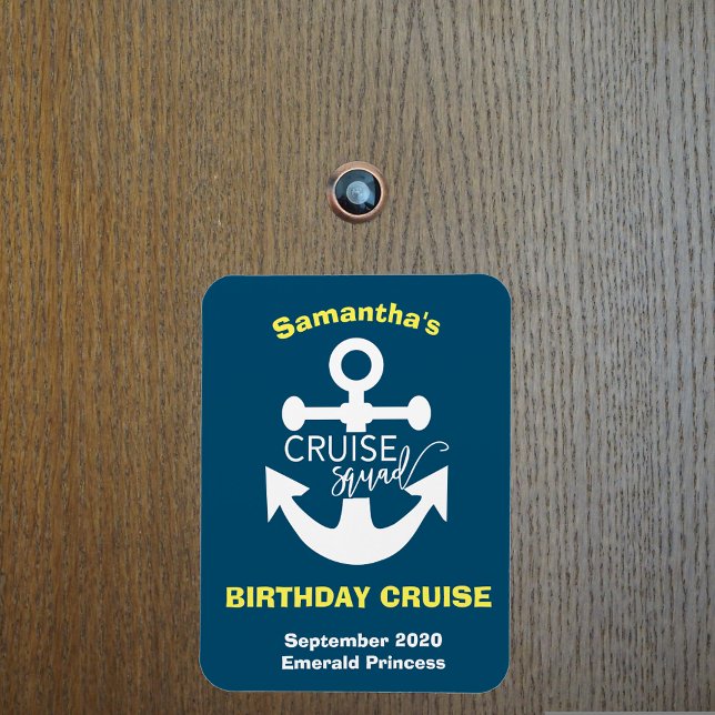 Personalized Birthday Cruise Squad Anchor Magnet (Creator Uploaded)