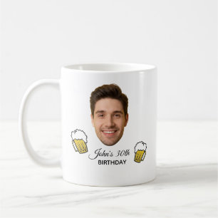 Personalized Birthday Custom Face, Name & Age Coffee Mug