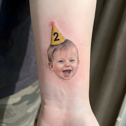 Personalized Birthday Face Custom Photo, Age Party Temporary Tattoos