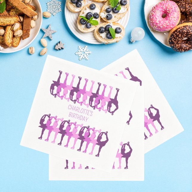 Personalized Birthday Figure Skating  Napkins (Creator Uploaded)