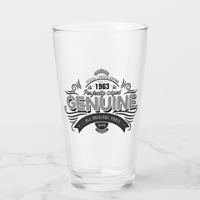 Personalized Birthday Genuine Original Parts Glass (Front)