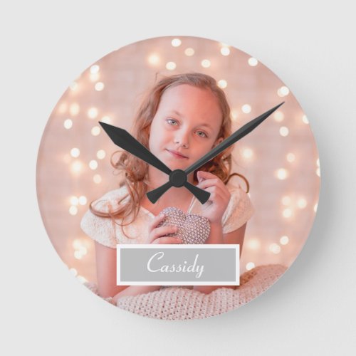 Personalized Birthday gift for kids Round Clock