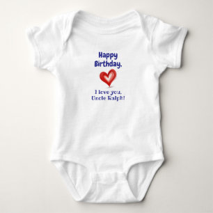 Personalized Birthday Gift, I Love My Uncle, Baby Bodysuit
