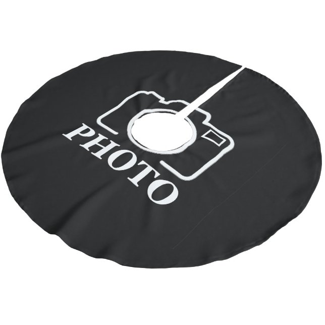 Personalized Birthday Gift Idea Upload Your Photo Brushed Polyester Tree Skirt (Angled)