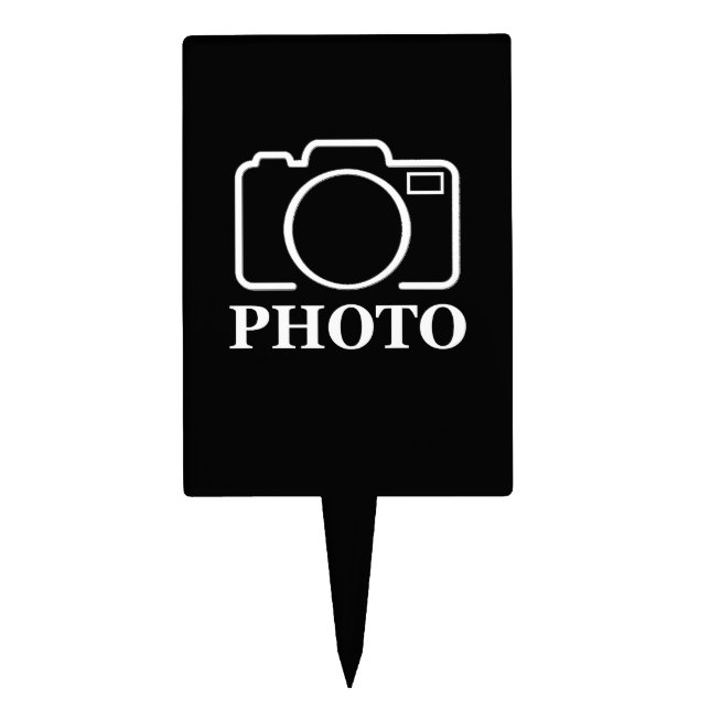 Personalized Birthday Gift Idea Upload Your Photo Cake Topper (Front)