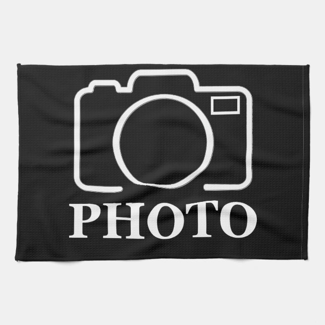 Personalized Birthday Gift Idea Upload Your Photo Kitchen Towel (Horizontal)