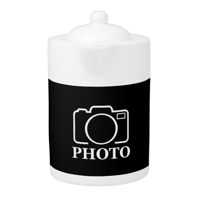 Personalized Birthday Gift Idea Upload Your Photo Teapot (Front)