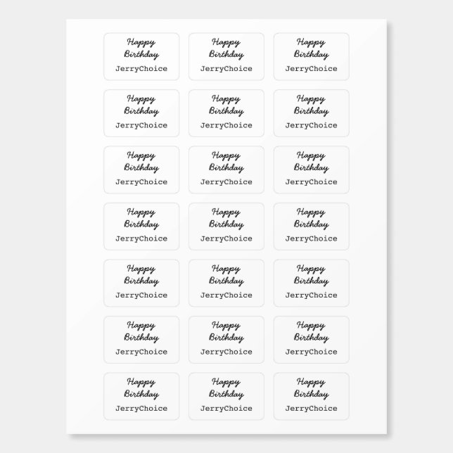Personalized Birthday Gift  Matchboxes (Sticker Sheet)
