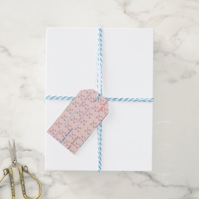 Personalized Birthday Gift Tags - Custom Message (With Twine)