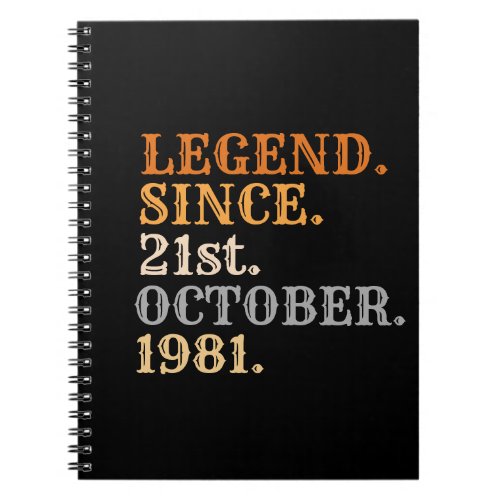 Personalized birthday gifts Add birth date  Notebook