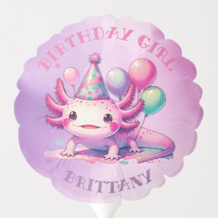 Personalized Birthday Girl Anime Axolotl Balloon