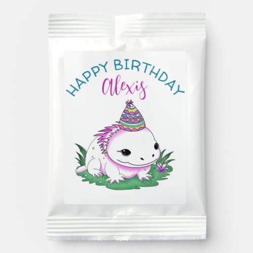 Personalized Birthday Girl Axolotl Themed Lemonade Drink Mix