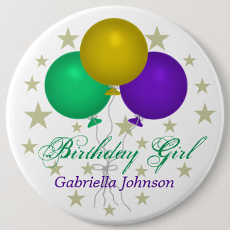 Personalized: Birthday Girl Button