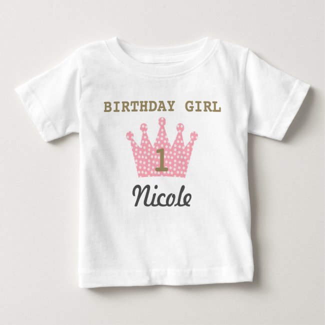 Personalized Birthday Girl Crown Shirt
