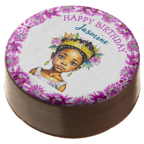 Personalized Birthday Girl Princess of Color Chocolate Covered Oreo