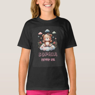 Personalized Birthday Girl Teddy Bear T-Shirt