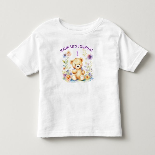 Personalized Birthday Girl  Toddler T-shirt (Front)