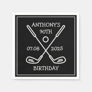 Personalized Birthday Golfer 90th happy Dad Par Napkins