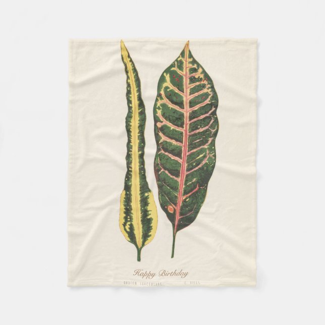 Personalized Birthday Green Gift Fleece Blank (Front)