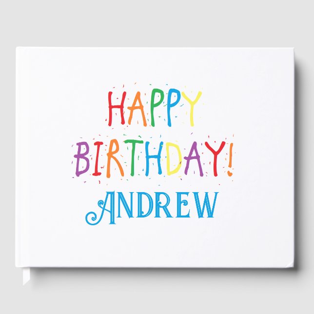 Personalized Birthday Guest Book (Front)