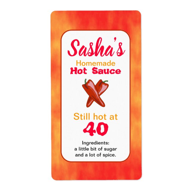 Personalized Birthday Hot Sauce Labels Add Name