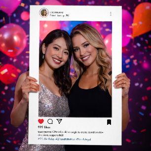 Personalized Birthday Instagram Selfie Photo Booth Frame