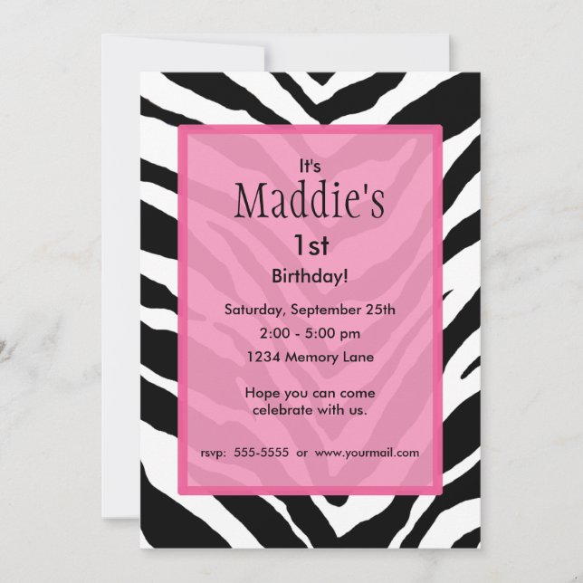 Personalized Birthday Invitation (Front)