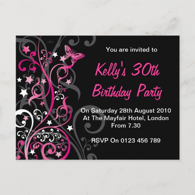 Personalized Birthday Invitations (Front)