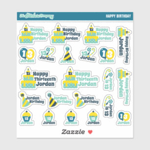 Personalized Birthday Labels   Custom Stickers
