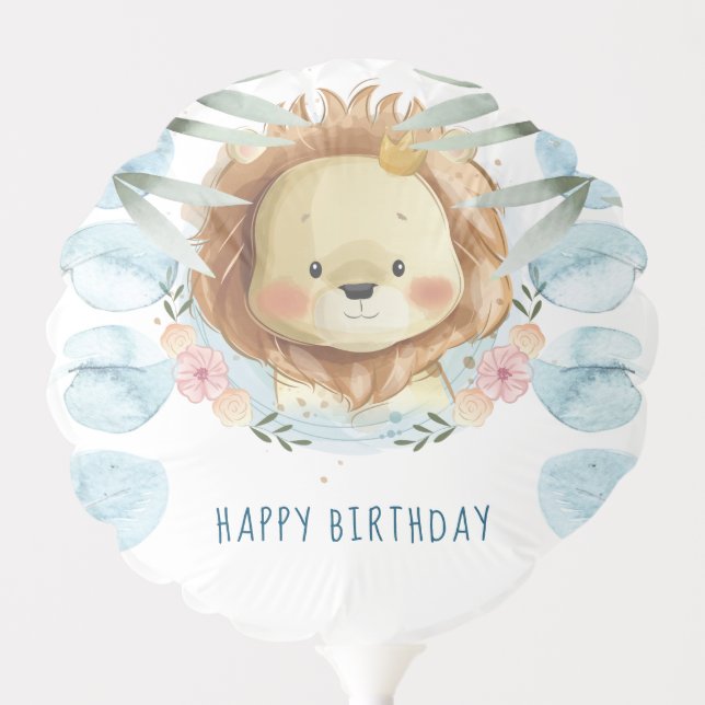 Personalized Birthday Lion Balloon (Front)