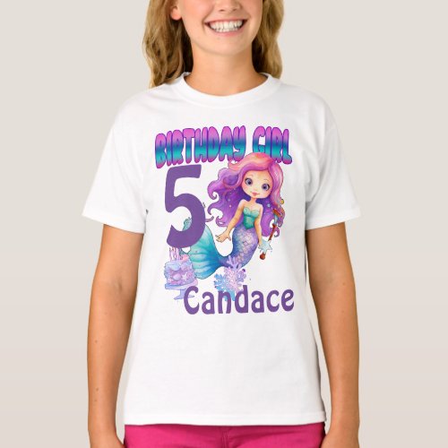 Personalized Birthday Mermaid shirt _ Add Name and