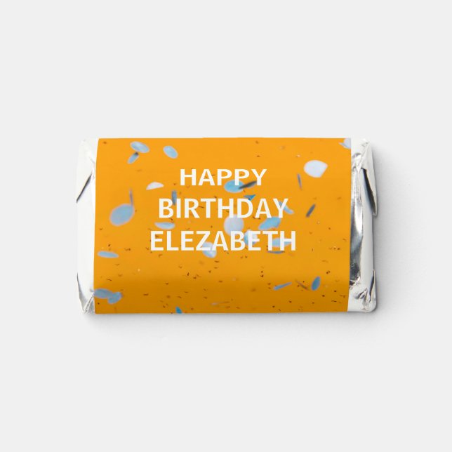 Personalized Birthday Miniature Candy Bar Wrapper  Hershey's Miniatures (Front)
