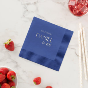 Personalized Birthday Modern Foil Stamped Napkins